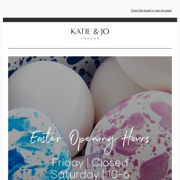 EASTER OPENING HOURS 🐰