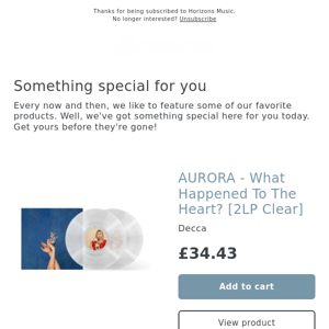 NEW! AURORA - What Happened To The Heart? [2LP Clear]