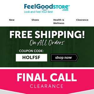 Last Day of Final Call Clearance with FREE SHIPPING! 💰