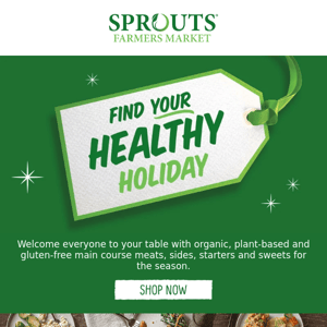 🎄 Sprouts Farmers Market, Shop essentials to host a healthy holiday your way
