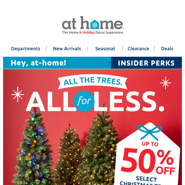 Up to 50% off select Christmas trees 🎄