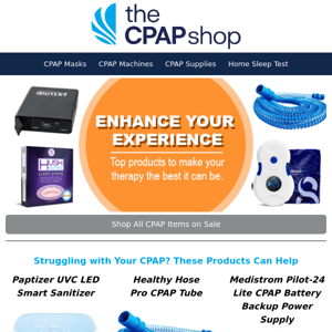 Enhance Your CPAP Experience! Comfort Accessories Starting at $8