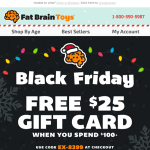 FREE $25 Gift Card!