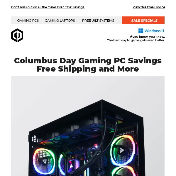 ✔ Discover our Columbus Day Gaming Sale This Weekend Only