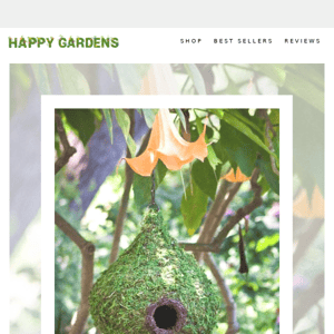 Raindrop Moss Woven Birdhouse - All New!