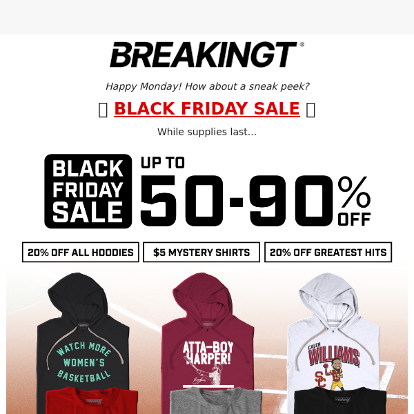 Up To 50-90% Off Shirts: Black Friday Sneak Peek! 🎉