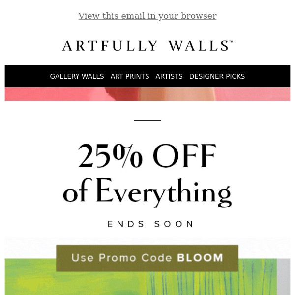 Ends Soon! 25% Off Sitewide