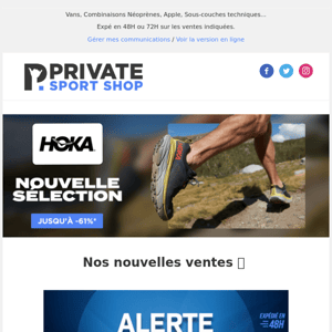 Hurley : nouvelle sélection jusqu'à -70% | Hoka, Babolat, Saucony, Fanatics