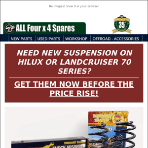 Get new suspension before the price rise💹