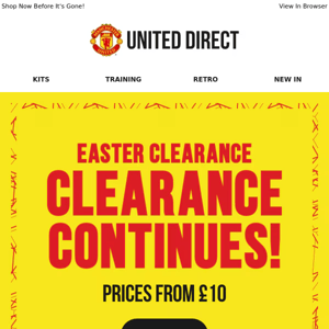 New Up To 60% Off Clearance Easter Event Alert
