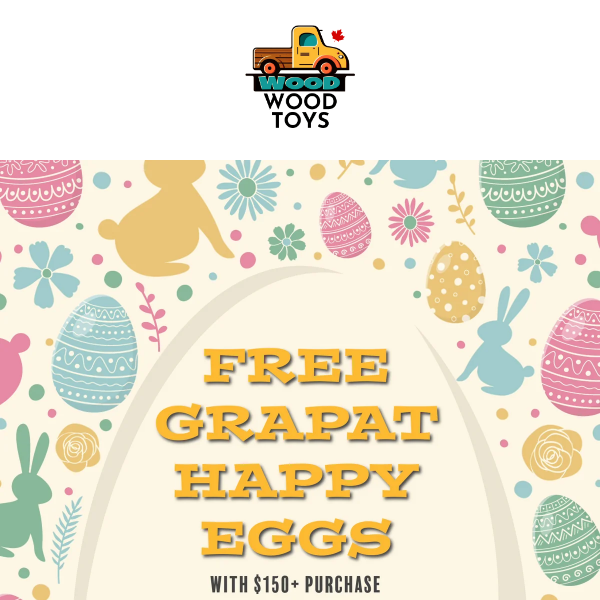 🐣 Easter Treat! FREE Grapat Happy Eggs with Purchase 🐇