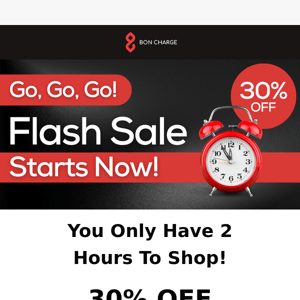 GO GO GO! 30% Off Flash Sale Starts NOW