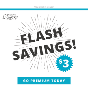 HURRY! This deal will be gone in a FLASH!