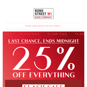 ENDS MIDNIGHT | 25% OFF EVERYTHING!!