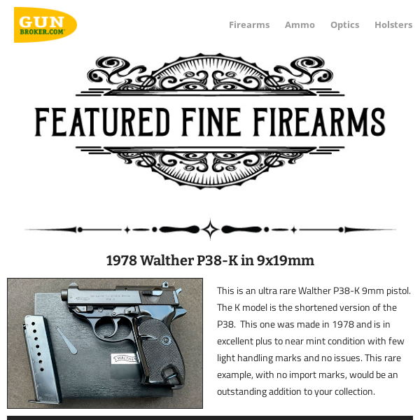 Featured Fine Firearm Auctions