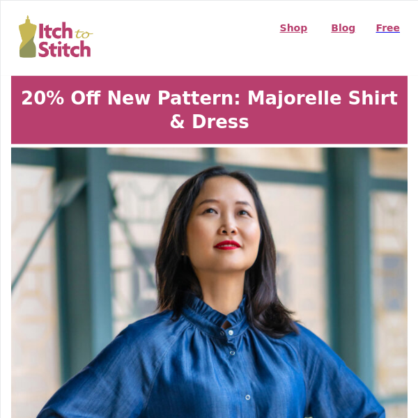 New Pattern Alert: Majorelle Shirt & Dress