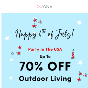 Up to 70% off outdoor living!