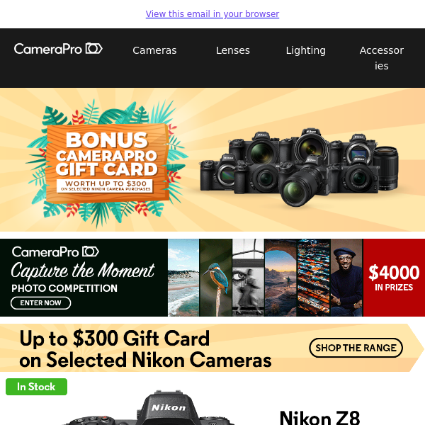 Score Savings of $300 on Selected Nikon Cameras