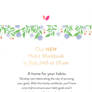 Get excited!! Our NEW Habit Workbook arrives July 24th!