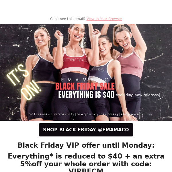 4 day VIP exclusive Black Friday Offer - Emamaco