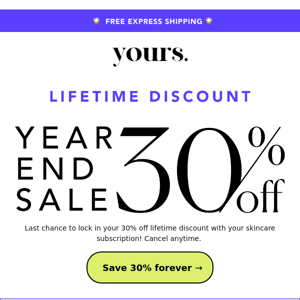 [Last chance] 30% off forever?! 🤩