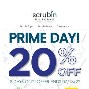 It’s Prime Time for a Sale! 20% Off,