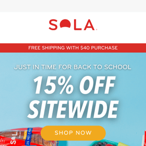 Back-to-School Sale Starts Now!