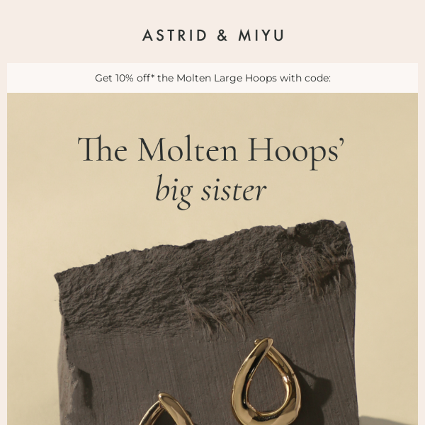 Our best-selling Molten Hoops, updated