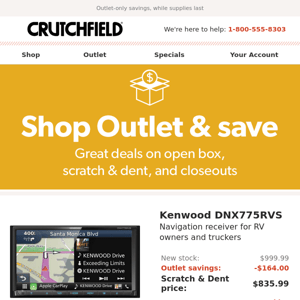 Crutchfield Outlet Savings up to $2,000