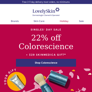 Give yourself the gift of glowing skin with 22% off Colorescience