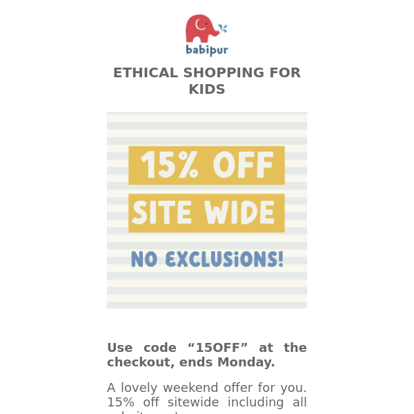 Babi Pur  ethical shopping for kids