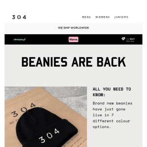 ❄️ 304 BEANIES now available