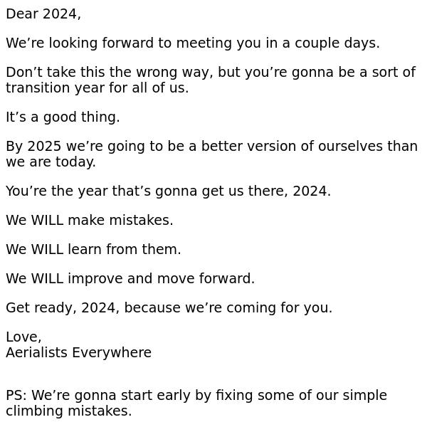 A letter to the year 2024 ✉️