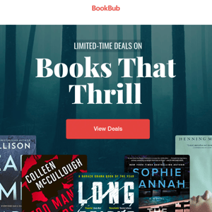 Limited-Time Deals on Books That Thrill