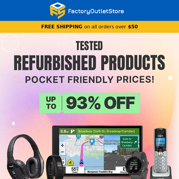 Hi  , Up to 93% OFF on Certified Refurbished Products
