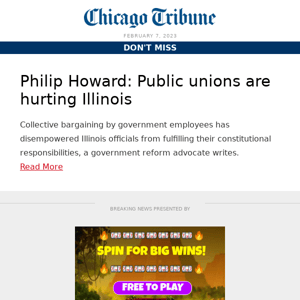 Public unions are hurting Illinois