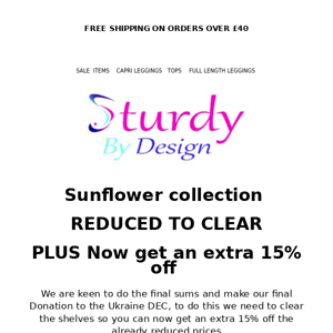🌟 Sunflower collection reduced to clear PLUS EXTRA 15% OFF
