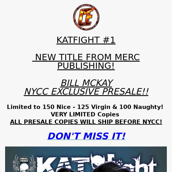 😈KATFIGHT #1 ANNOUNCEMENT! NYCC EXCLUSIVE COVER!