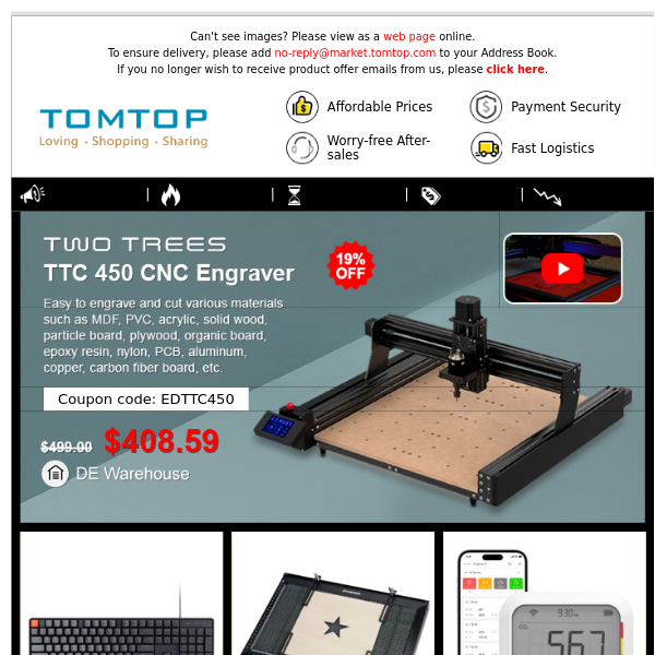 [New Arrivals] Two Trees TTC 450 CNC Engraver With Exclusive Coupon "EDTTC450", Grab it now>>>