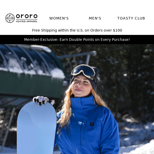 Introducing ORORO's 3L Waterproof Heated Ski Jacket ⛷️