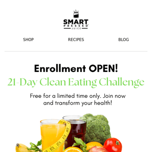 Now LIVE: The 21-Day Clean Eating Challenge