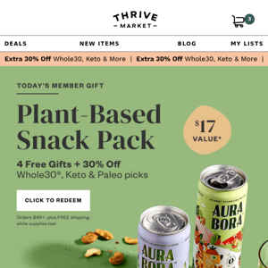 4 FREE gifts ($17 value) + 30% off more healthy picks 🌱