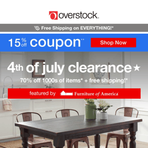 15% off Coupon | Say Hello to Summertime Savings! 🌞 Shop the 4th of July Clearance Event!