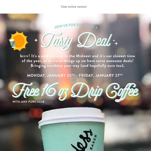 Free 16oz Drip Coffee!