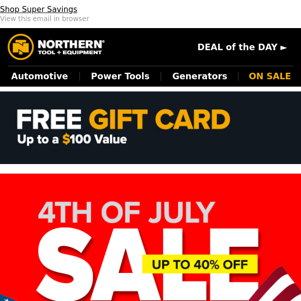 Fourth July SALE: Up To 40% Off