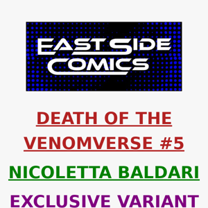 🔥 PRE-SALE TOMORROW at 2PM (ET) 🔥 NICOLETTA BALDARI's DEATH OF VENOMVERSE #5 NECROKO VARIANT 🔥 LIMITED TO 600 W/ COA 🔥 SUNDAY (8/27) at 2PM (ET)