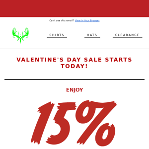 ❤️ Freak Outdoors V-Day Sale - 15% OFF! ❤️