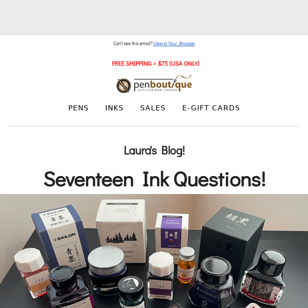 MONDAY READ: Seventeen Ink Questions!