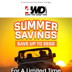 Shop Now! Summer Savings Event