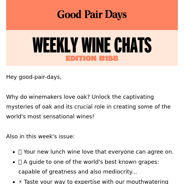 Weekly Wine Chats #158 🏖